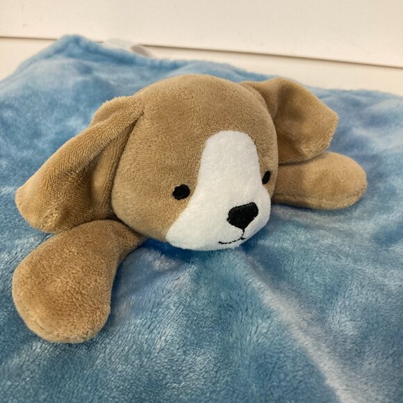 Carters Puppy Dog Lovey Blue Security Blanket Baby Stuffed Plush Animal Toy - Picture 2 of 8